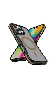 Apple Uyumlu iPhone 16 Pro Kılıf M-safe Şarj Özellikli Renkli Kenar Airbag Şeritli Zore Lamer Kapak Titanyum-Gold Apple Uyumlu iPhone 16 Pro Kılıf M-safe Şarj Özellikli Renkli Kenar Airbag Şeritli Zore Lamer Kapak Titanyum-Gold