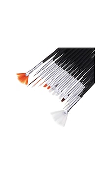 Nailart 15'li Tırnak Süsleme Fırçası Siyah Nailart 15'li Tırnak Süsleme Fırçası Siyah