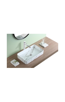 Puroser Royal Matt Beige Tezgah Üstü Seramik Lavabo