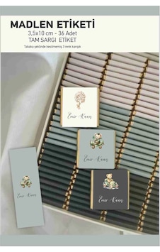 Erkek Bebek Madlen Çikolata Etiketi Sargı Etiket 3,5 Cm 36 Adet Erkek Bebek Madlen Çikolata Etiketi Sargı Etiket 3,5 Cm 36 Adet