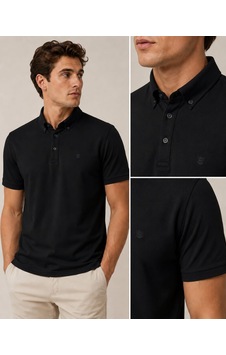Craft Kagi Polo Yaka Düğmeli Tişört Siyah Craft Kagi Polo Yaka Düğmeli Tişört Siyah
