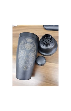 Siyah 3 Parçalı Polikarbon Kokteyl Shaker 700 Ml