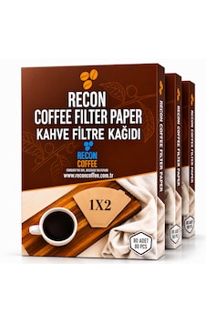 Recon Coffee Filtre Kağıdı 1x2 3x80'li Kraft Recon Coffee Filtre Kağıdı 1x2 3x80'li Kraft