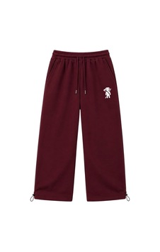 Zaee Street Alien Nakışlı Ayarlanabilir Paça Premium Baggy Eşofman Altı Bordo Zaee Street Alien Nakışlı Ayarlanabilir Paça Premium Baggy Eşofman Altı Bordo