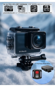 Mioji Action 12 Pro 5k 30fps 24mp Çift Ekran Wifi 170 Aksiyon Kamerası Siyah Mioji Action 12 Pro 5k 30fps 24mp Çift Ekran Wifi 170 Aksiyon Kamerası Siyah