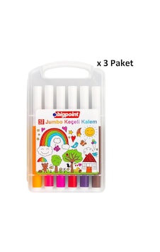 Bigpoint Jumbo Keçeli Kalem 12'li Set Plastik Kutulu X 3 Paket Bigpoint Jumbo Keçeli Kalem 12'li Set Plastik Kutulu X 3 Paket