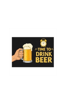 Bira İçme Zamanı Art Mdf Poster Bira İçme Zamanı Art Mdf Poster