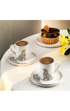 Schafer Kingdom Paws 2 Kişilik Kahve Fincan Takımı 4 Parça-dog Beyaz Schafer Kingdom Paws 2 Kişilik Kahve Fincan Takımı 4 Parça-dog Beyaz