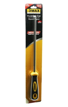 8 İnç Yuvarlak Metal Eğe Törpü Plastik Saplı Bx40