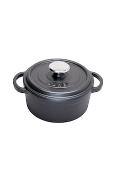 Sürel Döküm 20 Cm Yuvarlak Tencere Mat Siyah Siyah Sürel Döküm 20 Cm Yuvarlak Tencere Mat Siyah Siyah