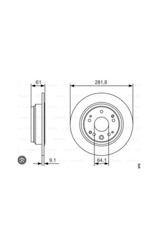 Fren Dıskı Rka Honda Accord Vıı 03-08 42510sz3j00 Df4431 Bg4095 282mm