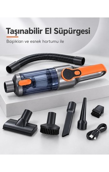 Şeffaf Toz Hazneli Gri Turuncu El Süpürgesi Temizlik Başlıkları Ve Usb Şarj Kablolu - Bayi Depom Diğer Şeffaf Toz Hazneli Gri Turuncu El Süpürgesi Temizlik Başlıkları Ve Usb Şarj Kablolu - Bayi Depom Diğer
