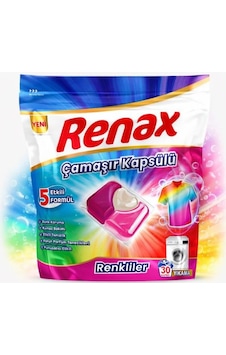 Renax Çamaşır Kapsülü 30 Yıkama 5 Faktör Renkliler Renax Çamaşır Kapsülü 30 Yıkama 5 Faktör Renkliler
