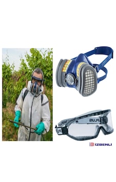 Gvs Spr581 Abe1p3 Tarım İlaçlama İçin Yarım Yüz Gaz Maskesi Filtre İle Beraber + Goggle Gözlük Tam Set Gvs Spr581 Abe1p3 Tarım İlaçlama İçin Yarım Yüz Gaz Maskesi Filtre İle Beraber + Goggle Gözlük Tam Set
