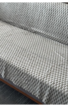 Sofa Cover Pelüş Kaymaz Tabanlı Koltuk Örtüsü 170x215 Cm Gri gri