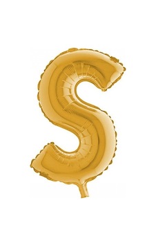 S Gold Harf Folyo Balon - 90 Cm - Altın Folyo Harf Balon Turuncu S Gold Harf Folyo Balon - 90 Cm - Altın Folyo Harf Balon Turuncu