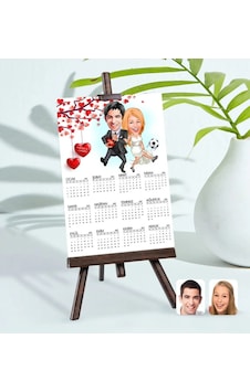 Bk Gift Kişiye Özel 15x21 Cm Fotoğraf Kartlı Sevgililer Karikatürlü Şövaleli 2023 Takvim -15 Bk Gift Kişiye Özel 15x21 Cm Fotoğraf Kartlı Sevgililer Karikatürlü Şövaleli 2023 Takvim -15