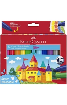 Faber-Castell Jumbo Yıkanabilir Keçeli Kalem 12'li Faber-Castell Jumbo Yıkanabilir Keçeli Kalem 12'li