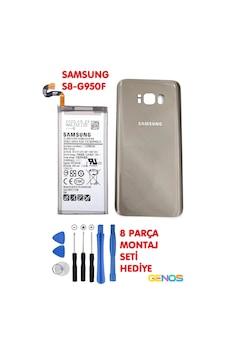 Samsung Galaxy Uyumlu S8 G950f Arka Cam Kapak Batarya Kapağı Gold+batarya Pil Eb-bg950abe+montaj Set Samsung Galaxy Uyumlu S8 G950f Arka Cam Kapak Batarya Kapağı Gold+batarya Pil Eb-bg950abe+montaj Set