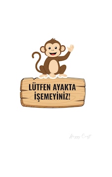 "lütfen Ayakta İşemeyiniz" Uyarılı Maymun Temalı Su Geçirmez Sticker Standart "lütfen Ayakta İşemeyiniz" Uyarılı Maymun Temalı Su Geçirmez Sticker Standart