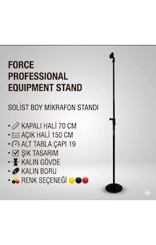 Profesyonel Solist Boy Mikrofon Standı Profesyonel Solist Boy Mikrofon Standı