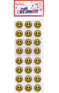 Ticon Puffy Sticker Gülen Yüz - 3 Adet Ticon Puffy Sticker Gülen Yüz - 3 Adet