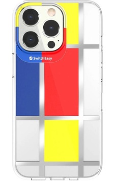 Apple Uyumlu iPhone 13 Pro Kılıf Çift Imd Baskılı Lisanslı Switcheasy Artist Mondrian Kapak