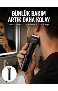 Erkek Saç Ve Sakal Kesme Makinesi Su Geçirmez, Sessiz Motorlu Yeni Nesil 1 - 2 Saat
