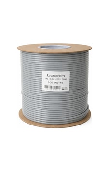 Botech 300 Metre 2+1 0.50mm Cca Koaksiyel Cctv Kamera Kablosu