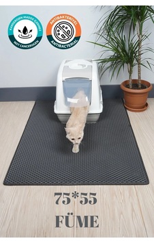 Kedi Tuvalet Önü Paspası Kedi Kumu Paspası Kedi Matıdır. Koyu Gri Kedi Tuvalet Önü Paspası Kedi Kumu Paspası Kedi Matıdır. Koyu Gri