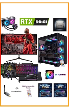 Ga-deluxe Siyah Geforce Rtx 5060 Amd Ryzen 9 9900x 32 Gb 1 Tb Ssd 27 Inç Monitörlü Set Masaüstü Oyuncu Bilgisayarı Cm5060bs2732gb Ga-deluxe Siyah Geforce Rtx 5060 Amd Ryzen 9 9900x 32 Gb 1 Tb Ssd 27 Inç Monitörlü Set Masaüstü Oyuncu Bilgisayarı Cm5060bs2732gb