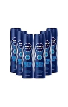 Nivea Men Fresh Active Erkek Sprey Deodorant 150 ML x 6 Nivea Men Fresh Active Erkek Sprey Deodorant 150 ML x 6