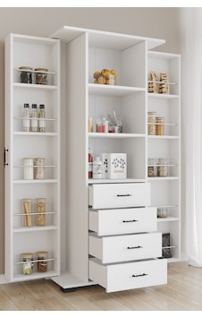 Aeka Ae-2204 Avrasya Çok Amaçlı 2 Kapaklı Raflı Çekmeceli Kiler Mutfak Dolabı Modern Tasarım 170x138x77,5 Beyaz Aeka Ae-2204 Avrasya Çok Amaçlı 2 Kapaklı Raflı Çekmeceli Kiler Mutfak Dolabı Modern Tasarım 170x138x77,5 Beyaz