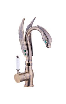 Antik Zümrüt Taşlı  Ördek Kuğu Mutfak Ve Lavabo Eviye Bataryası
