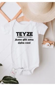 Hediyenza Teyze Anne Gibi Ama Daha Cool 2 Özel Tasarım Bebek Zıbın Pamuklu Çıtçıtlı Body Beyaz Hediyenza Teyze Anne Gibi Ama Daha Cool 2 Özel Tasarım Bebek Zıbın Pamuklu Çıtçıtlı Body Beyaz