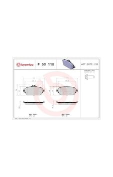 Mercedes A180d W176 On Fren Balatasi 2012-2018 Brembo P50118 Mercedes A180d W176 On Fren Balatasi 2012-2018 Brembo P50118