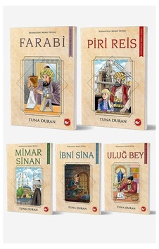 Ünlü Türk Dahileri 5 Kitap Set - Farabi, Ibni Sina, Mimar Sinan, Uluğbey, Piri Reis