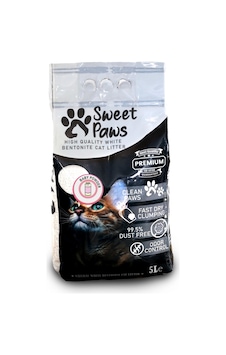 Sweet Paws Bebek Pudra Kokulu İnce Topaklaşan Bentonit Kedi Kumu 5 L