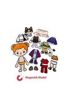 Toca Boca Orange Mıknatıslı Giydirme Seti