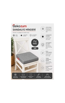 Comfort Plus Sandalye Koltuk Minderi 40x40 Bağcıklı Fermuarlı Yıkanabilir Balkon Bahçe Minderi Tekli Gri Tekli Comfort Plus Sandalye Koltuk Minderi 40x40 Bağcıklı Fermuarlı Yıkanabilir Balkon Bahçe Minderi Tekli Gri Tekli