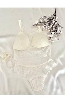 Mh Moony Homewears Premium Beyaz Bralet Takımı Beyaz Mh Moony Homewears Premium Beyaz Bralet Takımı Beyaz