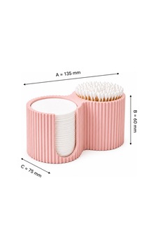 Makyaj Pamuğu Ve Kulak Çubuğu Organizeri 13cmx6cmx7cm Pembe Makyaj Pamuğu Ve Kulak Çubuğu Organizeri 13cmx6cmx7cm Pembe