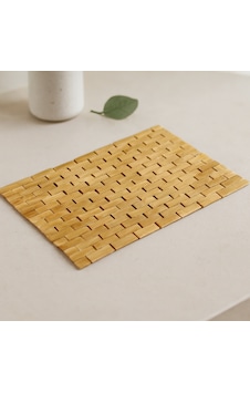 Bambu Ahşap Kaymaz Banyo Paspası 42x62 Cm Renkli