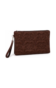 Adelina Bags Süet Yıldız Nakış İşlemeli Portföy El Çantası Bilek Askılı Astarlı Süet Clutch Çanta Kahve Adelina Bags Süet Yıldız Nakış İşlemeli Portföy El Çantası Bilek Askılı Astarlı Süet Clutch Çanta Kahve