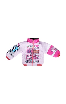 Bebegen Kız Çocuk Pembe Monster Baskılı Cepli Fermuarlı Şişme Mont Çok Renkli Bebegen Kız Çocuk Pembe Monster Baskılı Cepli Fermuarlı Şişme Mont Çok Renkli