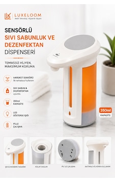 Luxeloom Sensörlü Otomatik Sıvı Sabun Ve Dezenfektan Dispenseri 350ml Diğer