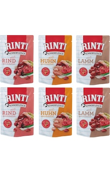 Rinti Pouch 3 Çeşit Karma Köpek Yaş Mama 6 x 400 G Rinti Pouch 3 Çeşit Karma Köpek Yaş Mama 6 x 400 G