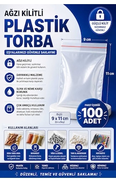 Kilitli Plastik Torba Şeffaf