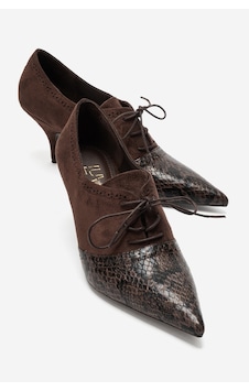 Luvi Shoes Medley Kahverengi Süet Kahverengi Desenli Bağcıklı Kadın Topuklu Ayakkabı Luvi Shoes Medley Kahverengi Süet Kahverengi Desenli Bağcıklı Kadın Topuklu Ayakkabı