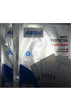Assis Poşet Dosya Ekonomik A4 100'lü 5 Paket 500 Adet 30 Mikron Assis Poşet Dosya Ekonomik A4 100'lü 5 Paket 500 Adet 30 Mikron